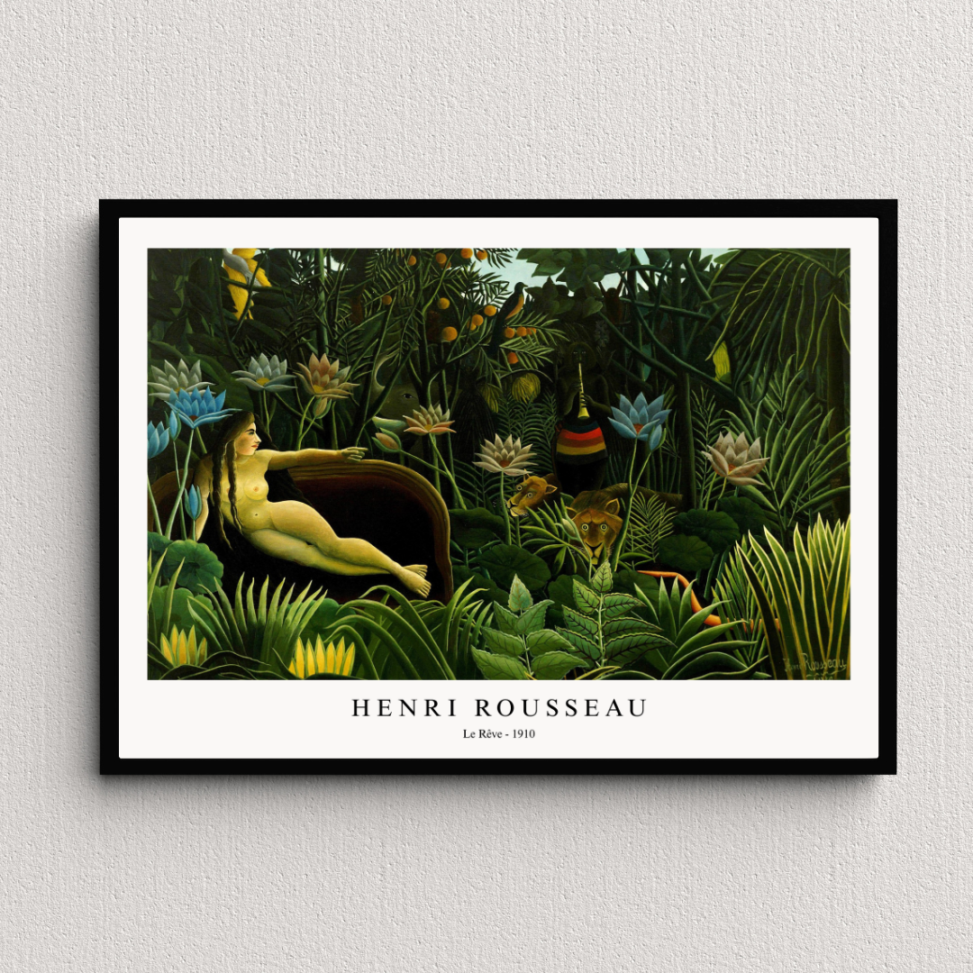 Poster "Il sogno" di Henri Rousseau versione galleria