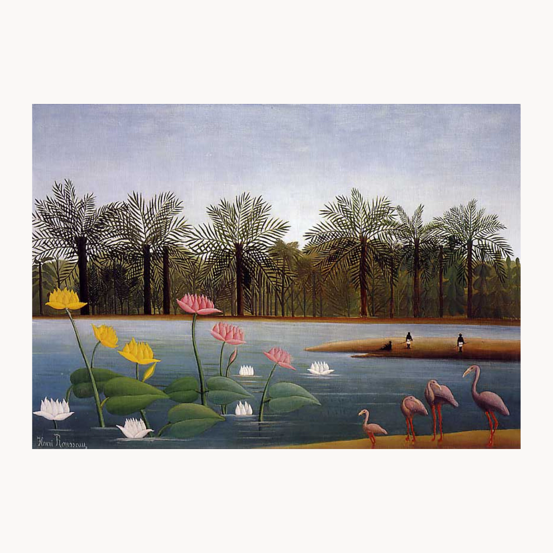 Poster "I fenicotteri" di Henri Rousseau