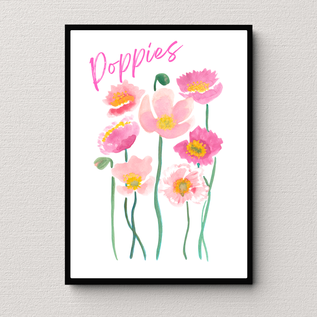 Poster papaveri astratti